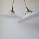 Pair of serrated opaline suspensions