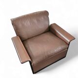 2 xBlack Shell & brown Leather 620 Chair Lounge Chair by Dieter Rams