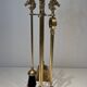Neoclassical Brass Fire Tool Set with Horse Head Handles, in the
