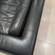 Black leather sofa by Sede – Design by Andrée Putman – 1990s