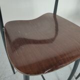 Lot 4 industrial bar stools 70s