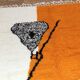 Orange tapis marocain artisanal 250cmx150cm