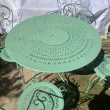 Provence green wrought iron garden room