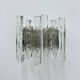 Wall sconce ice glass and metal by J.T. Kalmar for Kalmar, 60s