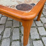 Coffee table teak tiles by Tue Poulsen for Haslev