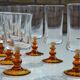 Ochre stemmed glasses from the 70s