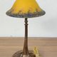 Mushroom lamp Art de France Glass paste Bronze Art Nouveau Vintage