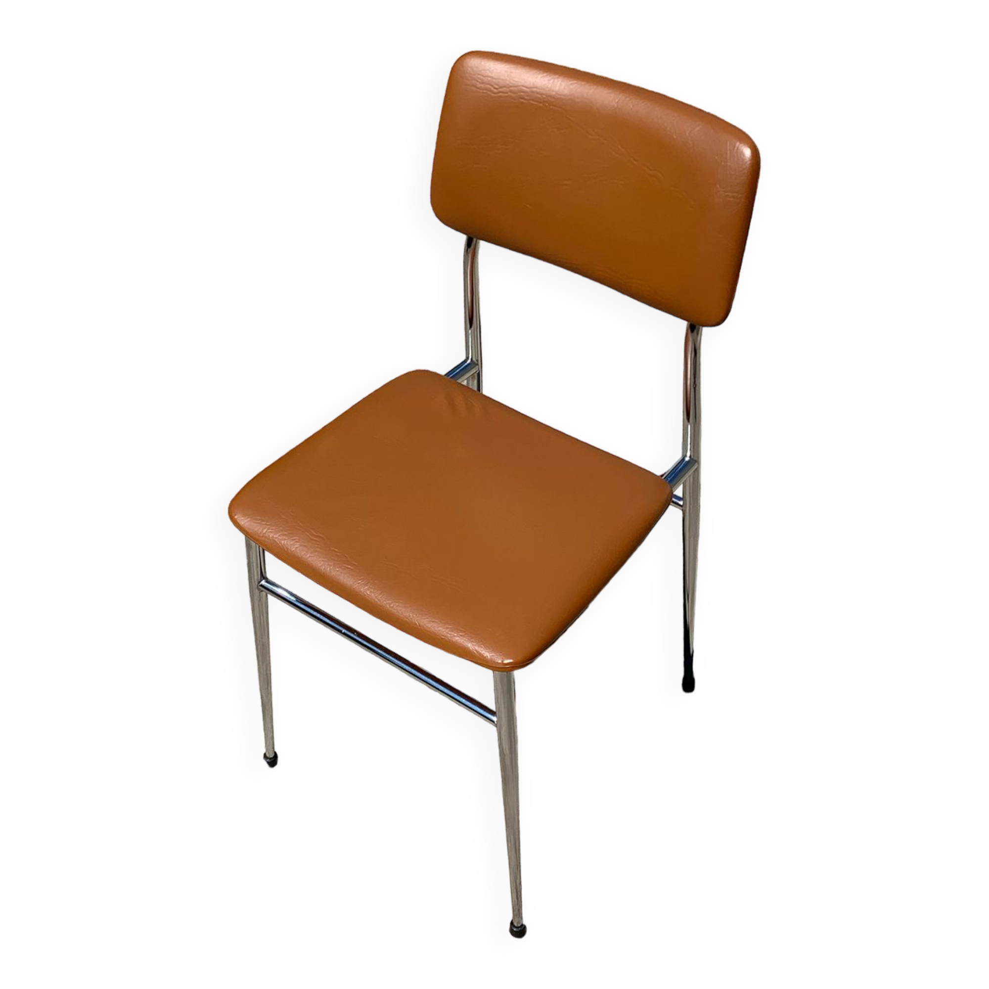 Chair skaï chrome brown