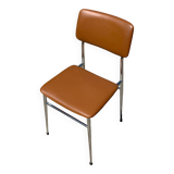 Chair skaï chrome brown