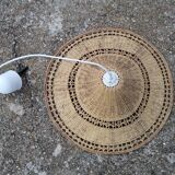 suspension en rotin vintage