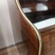Walnut burl bedside tables with double glass top