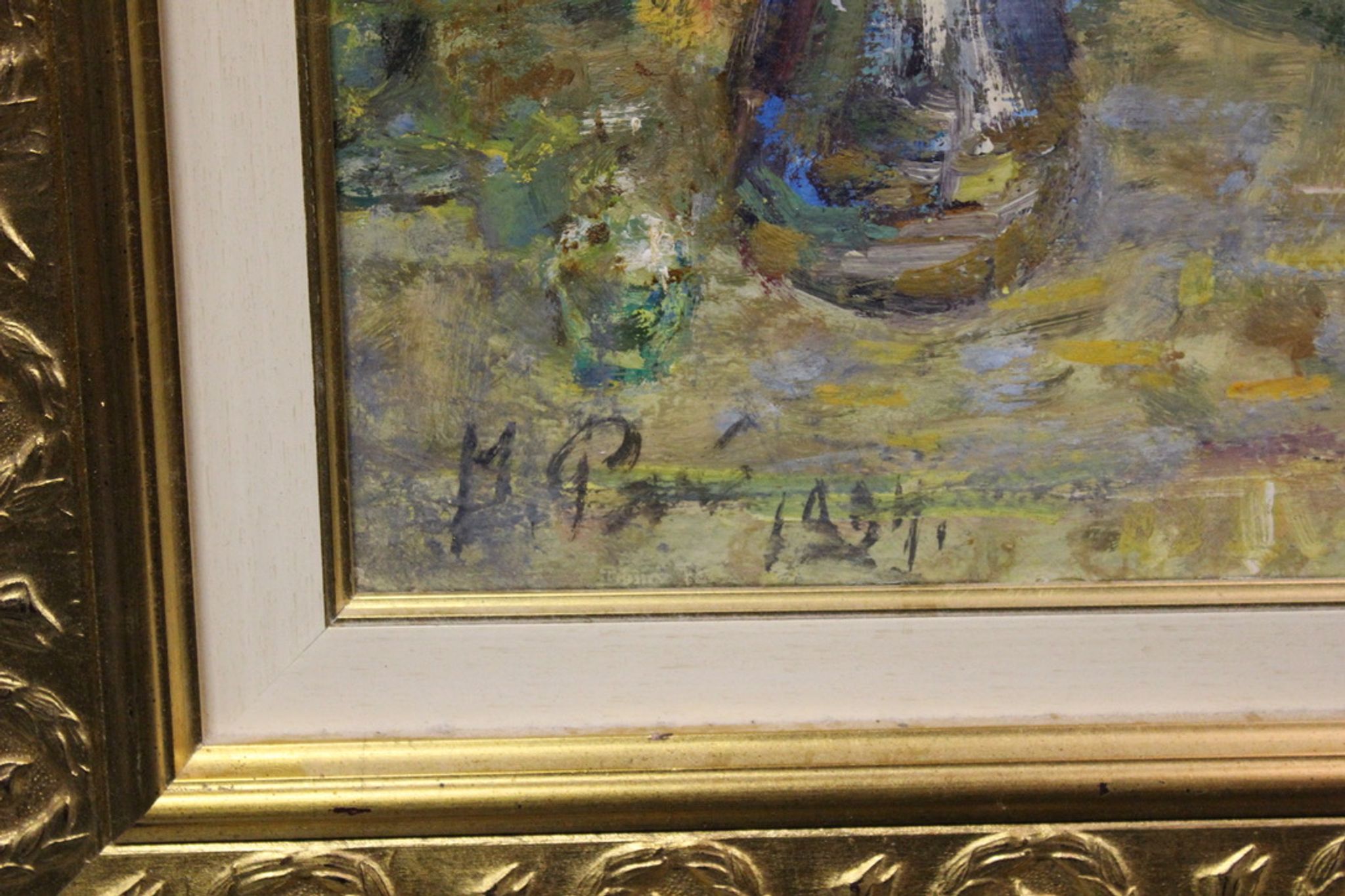 Oil on canvas young woman with a pink knot by riasnianski