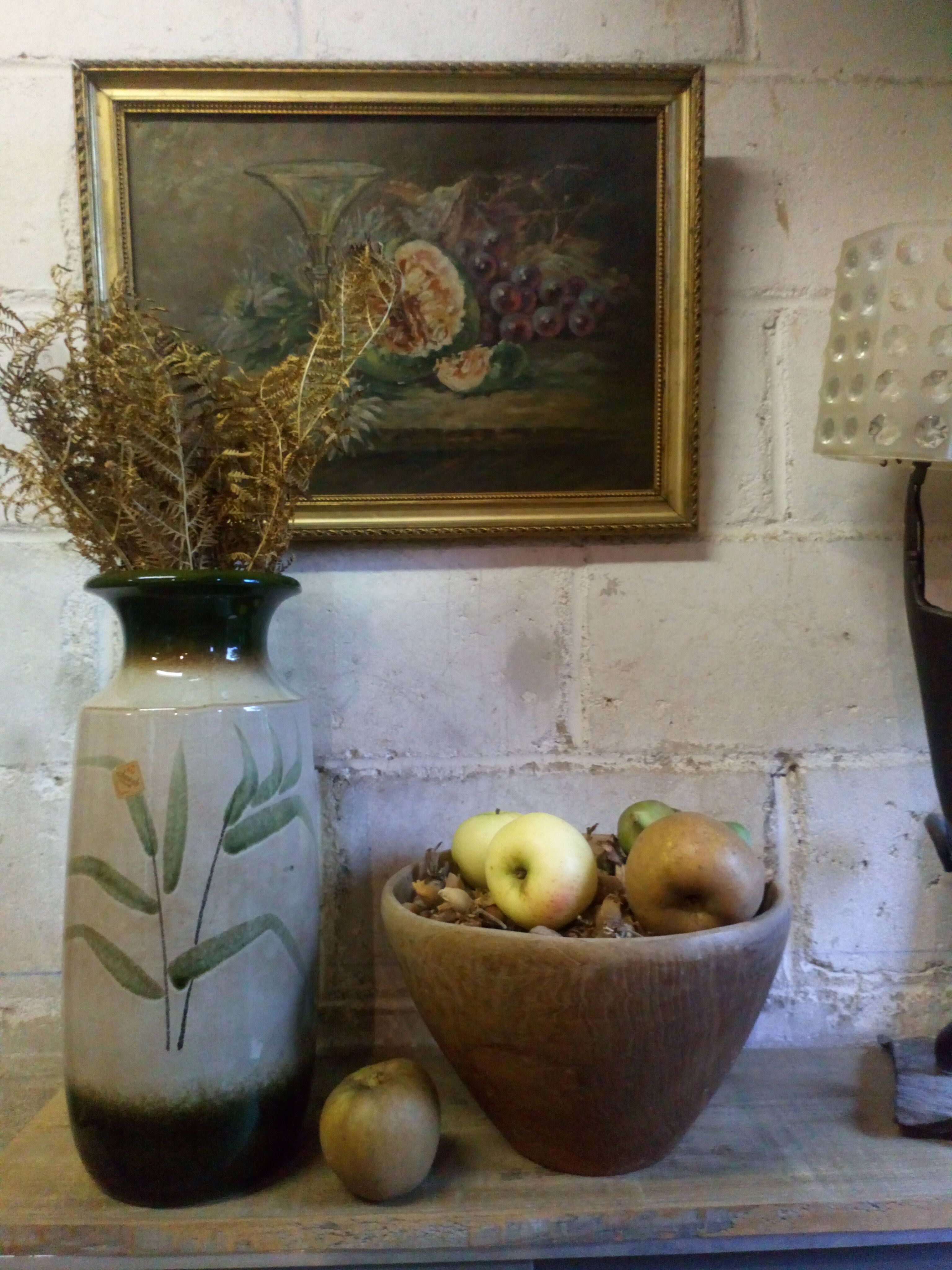 Vintage West Germany ceramic bamboo vase