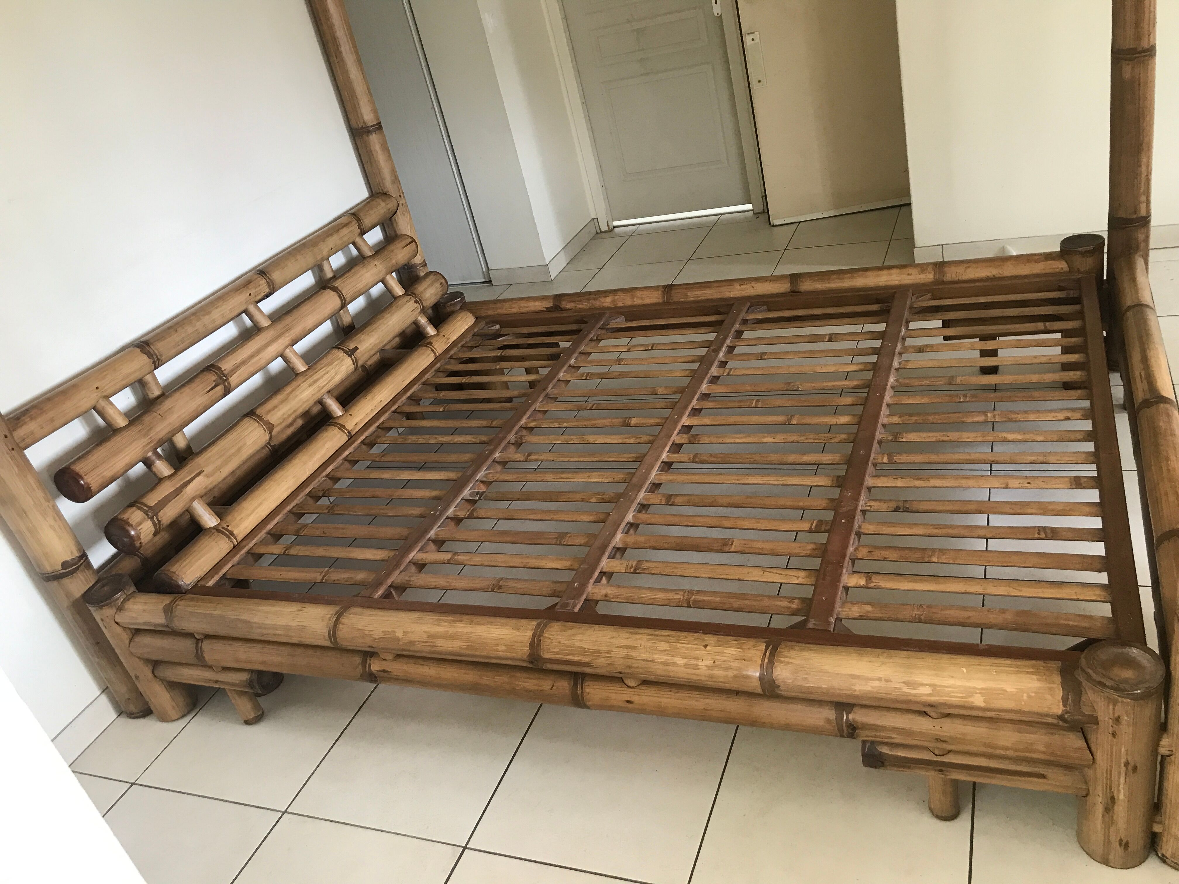 Bamboo canopy bed