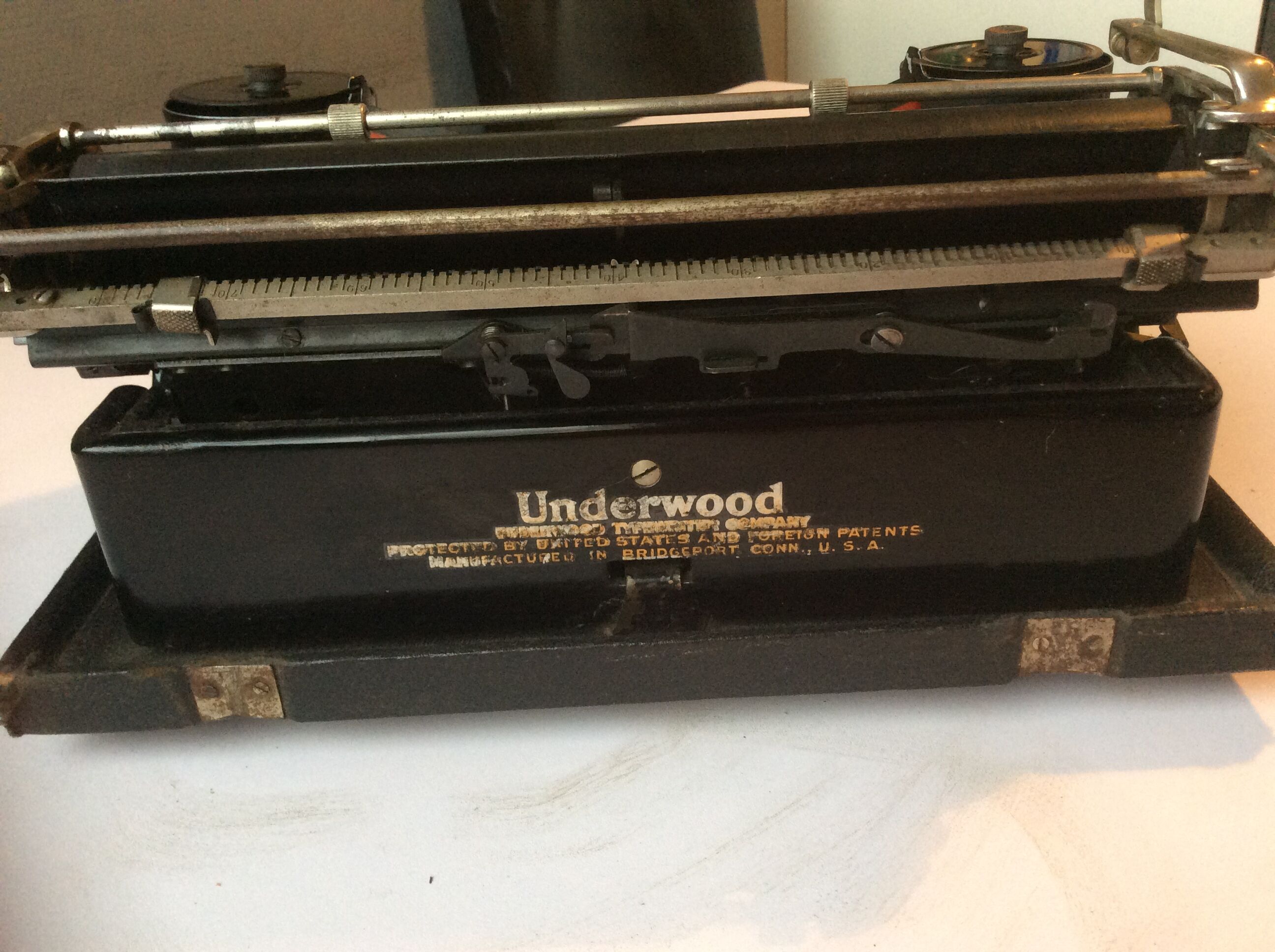 Ancient Underwood portable typewriter