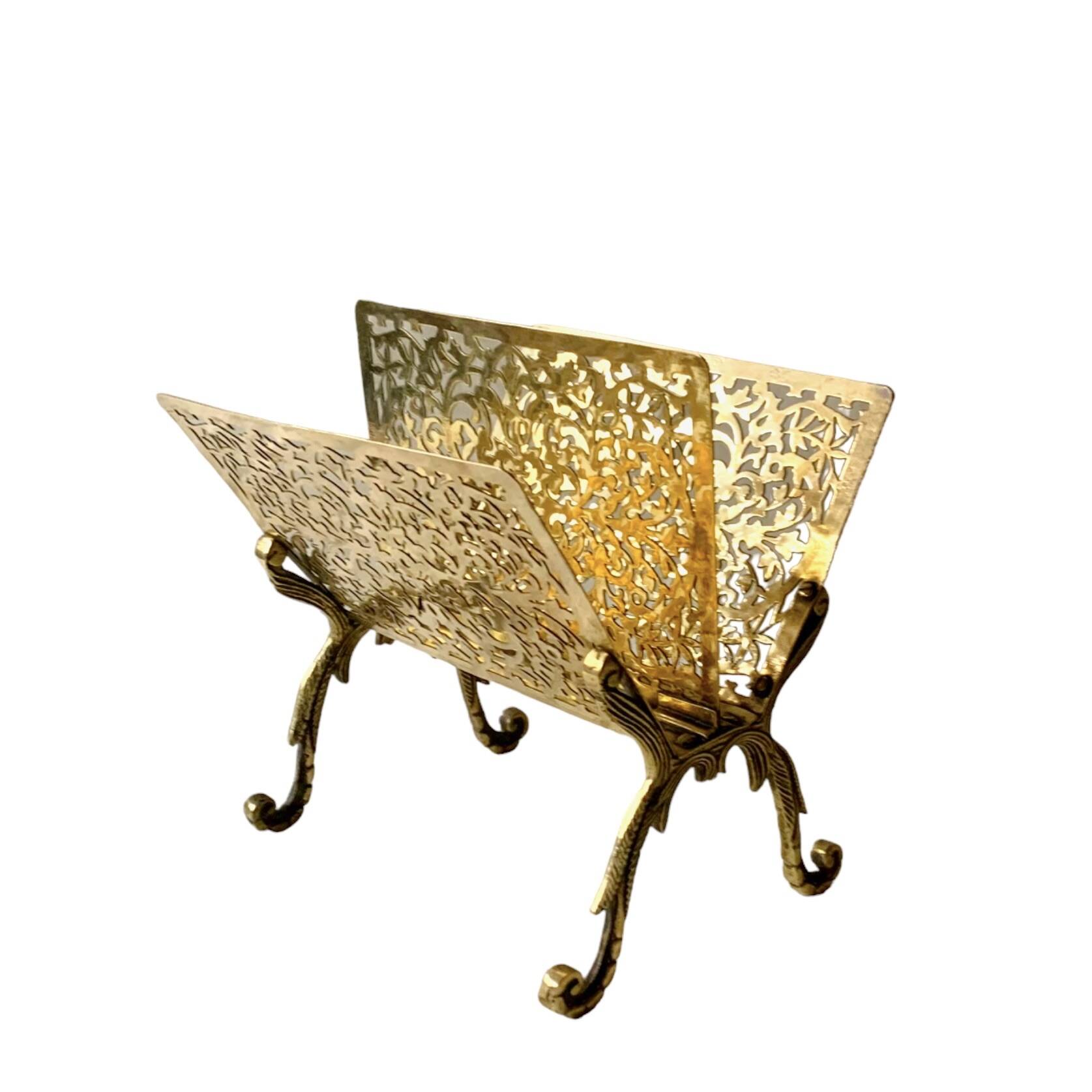 Old brass letter holder