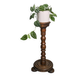 Vintage Chandelier Chauffe-bougie Chaise fleurie Banc de fleurs Table de fleur en bois tourné Bois m