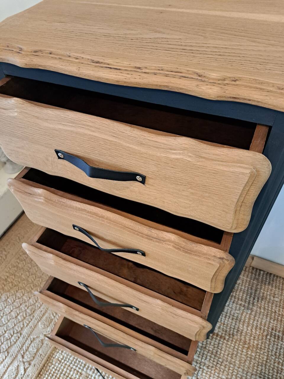 Vintage oak chiffonier