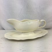 Old sauce boat Ivory made in France Digoin Sarreguemines
