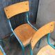 4 chaises industrielle école vintage