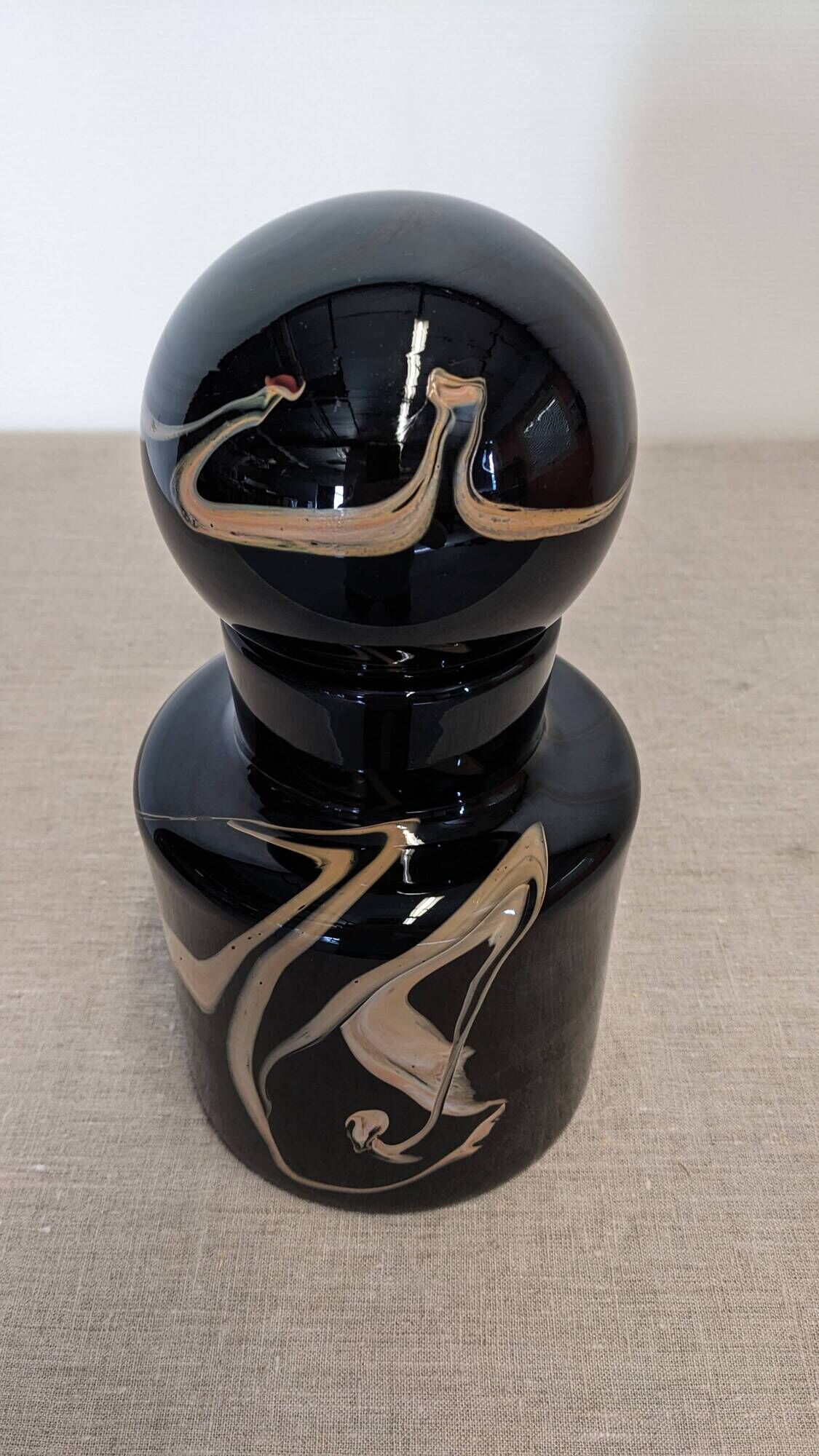 XL bottle or vase by Bob le Bleis for Maure Vieil glassworks circa 1970
