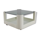 1970s Italian Square Glass Coffee Table