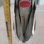 Murano Faceted Glass Vase with Grey Inner Core – Italy, 20 cm