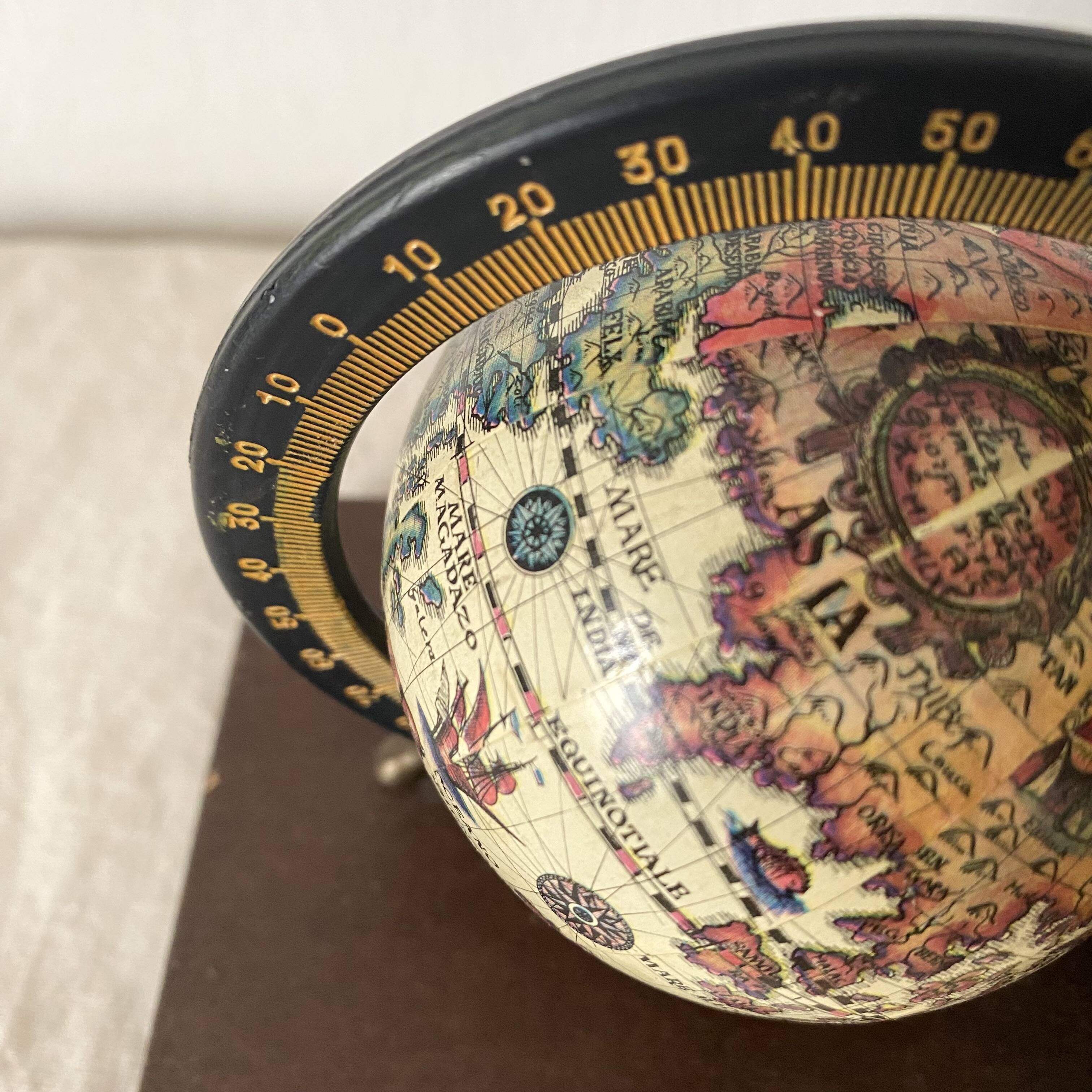 World map bookends terrestrial globes