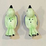 salière et poivrier oiseaux en céramique vintage 80s moineaux Sel et poivre