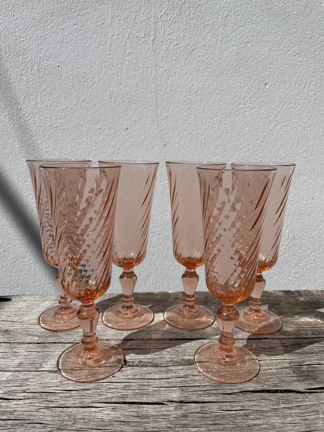 6 Rosaline champagne flutes