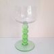 Lot de 5 verres sur pied verts