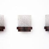 Set of six Art Deco wall lamps, Poland, 1950s