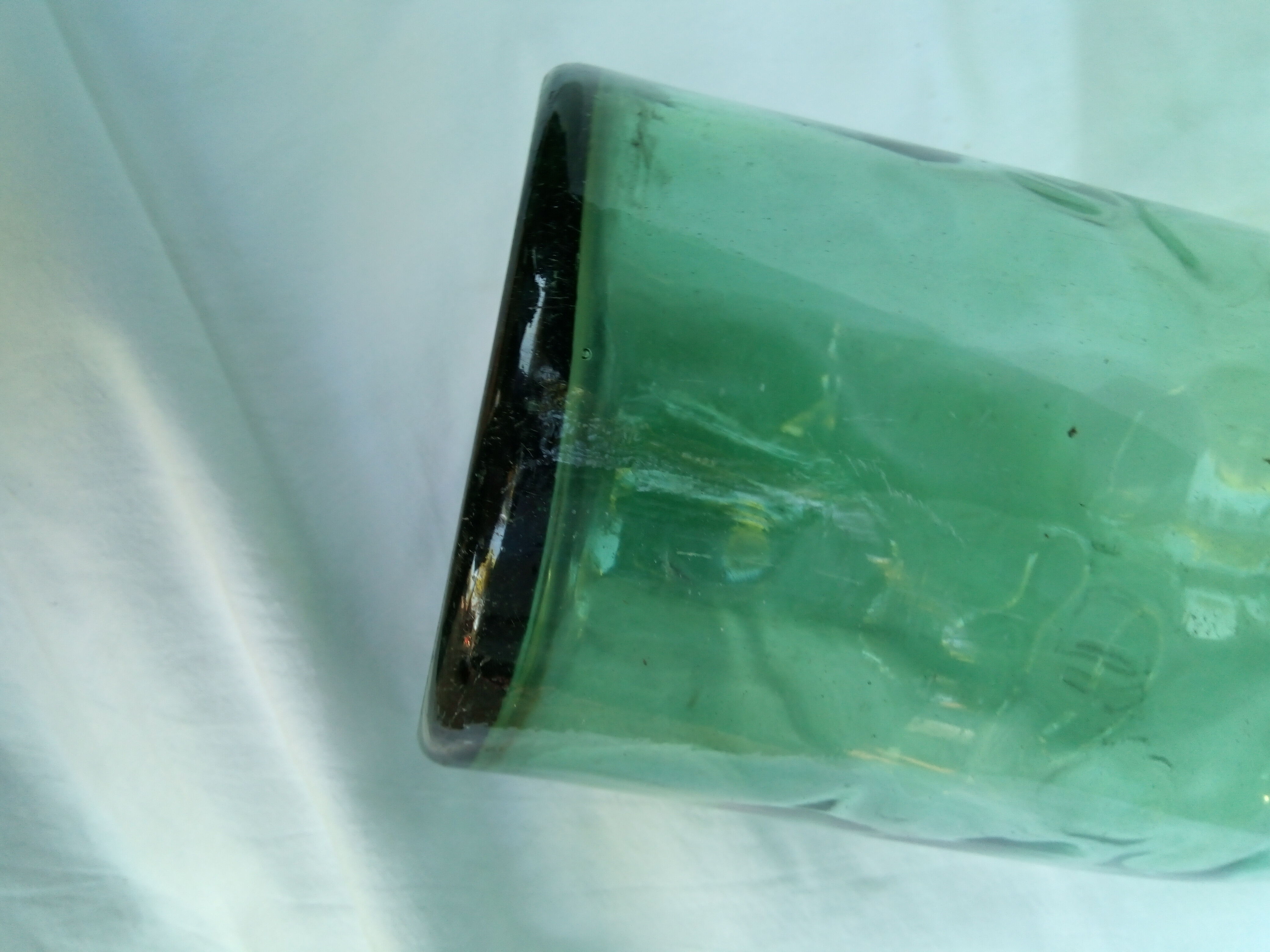 Old glass bottle porcelain cap, 2 liters