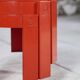 3 tables gigognes en plastique orange par Prisunic, 1970