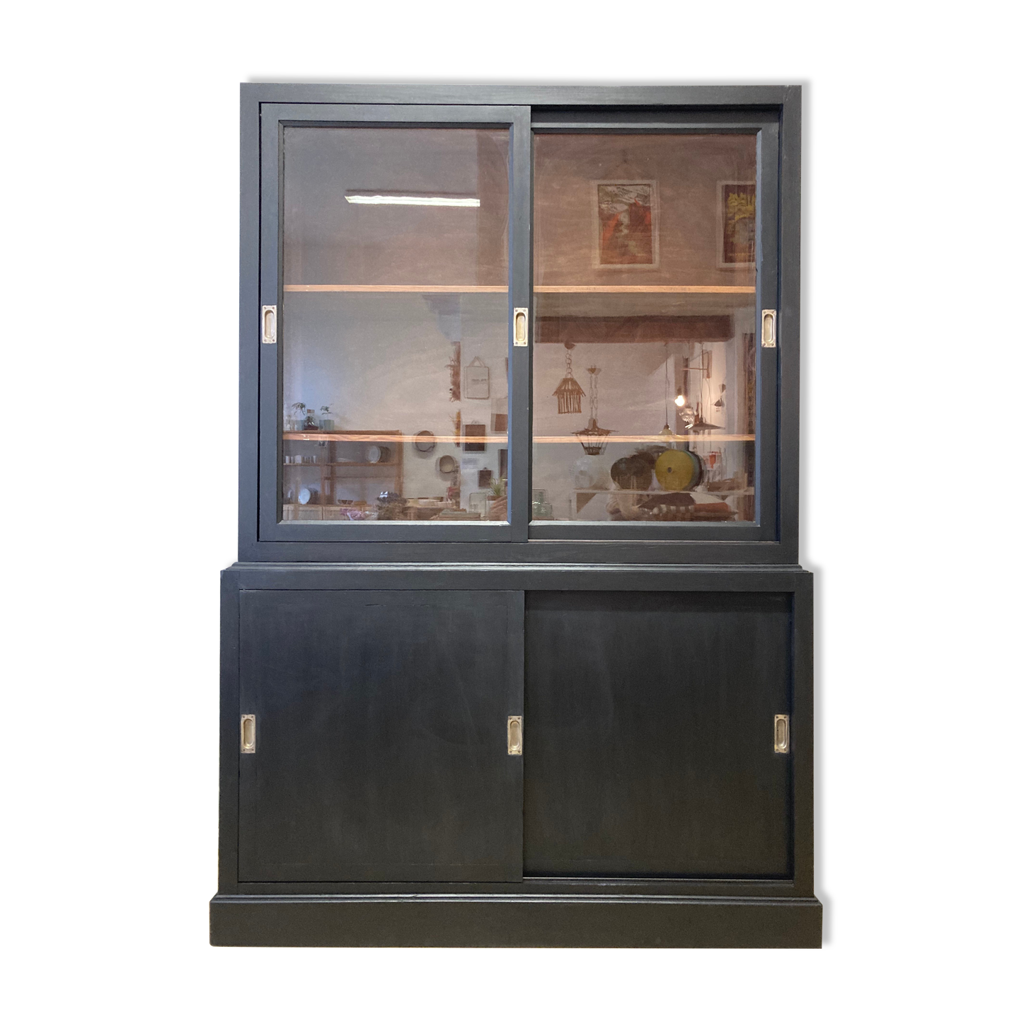 Window cabinet two black body