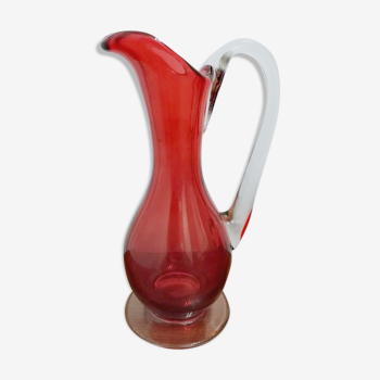 Glass pitcher vase height 19cm
