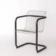 Pair of vintage metal armchairs – Chrome wire mesh – Italy, 1980s