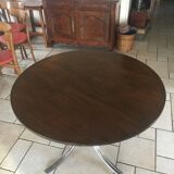 Round table from the 70's chrome and wood