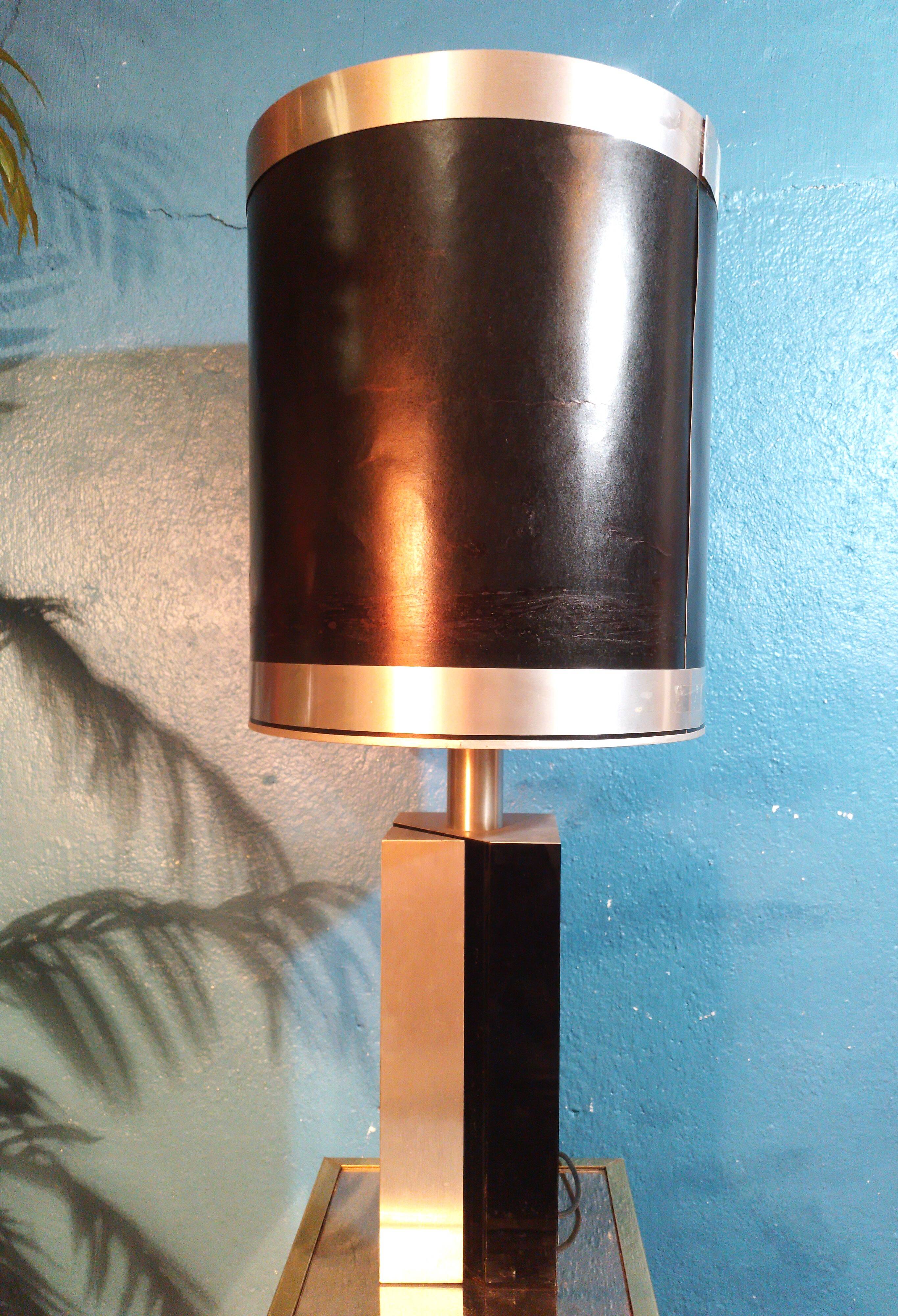 Metal & wood lamp 1970s