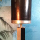 Lampe métal & bois 1970s