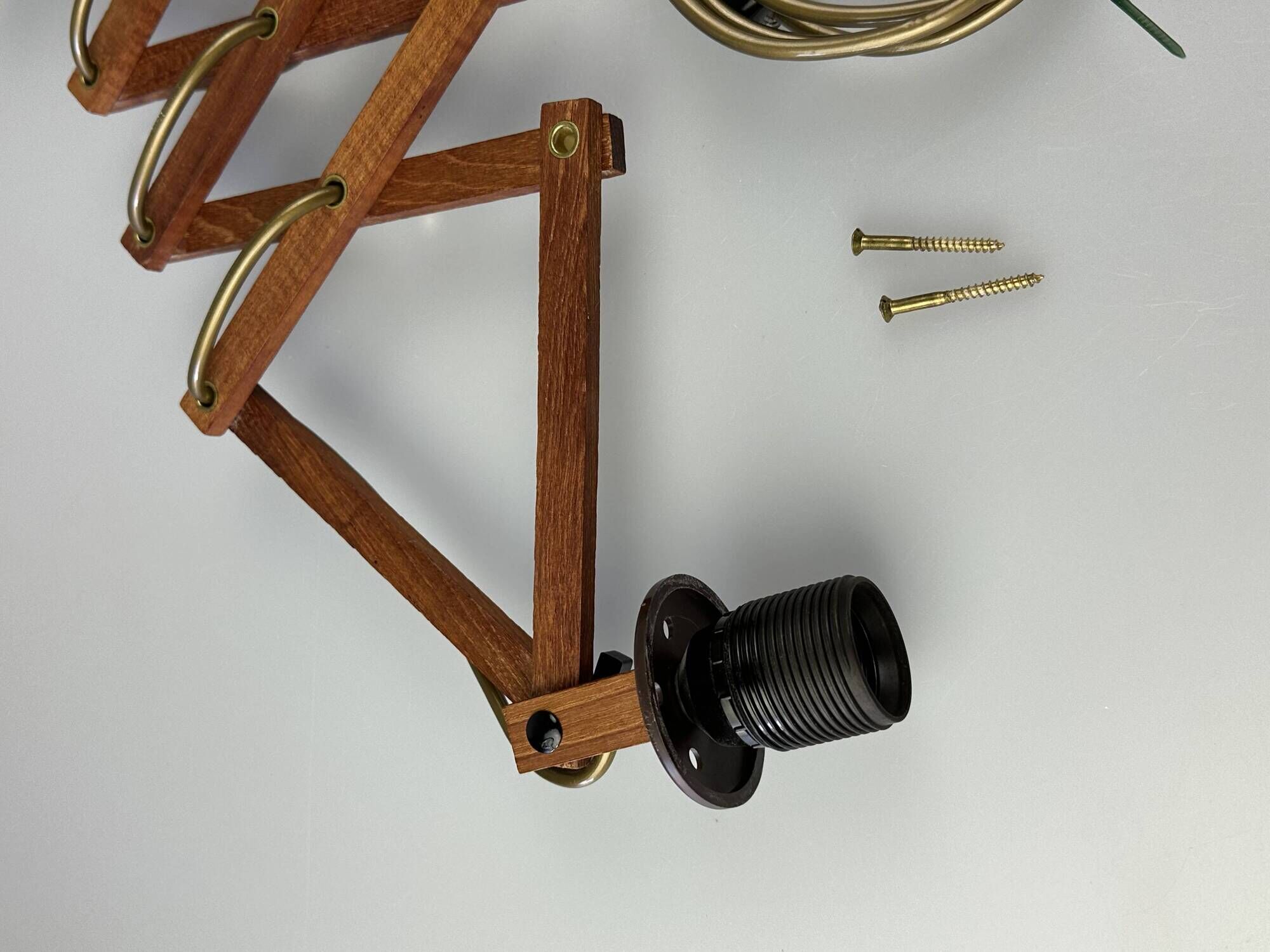 1960s/70s Teak Scissor Lamp Wall Lamp Mid Century Danish Design Denmark