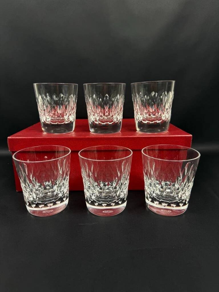 Baccarat, set of 6 Armagnac model whisky glasses