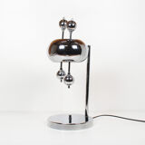Rare polished metal table lamp by Reggiani, Italy 1970s