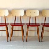 Dining Red Chairs by TON, 1960’