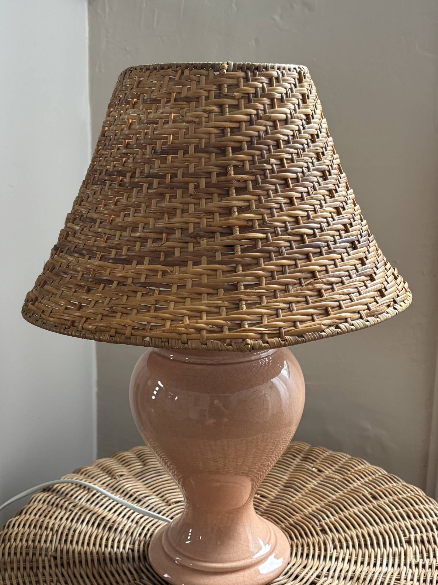Cracked ceramic lamp - French manufacture
