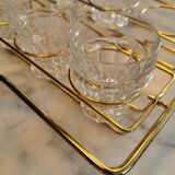 Plateau porte verre métal Vintage