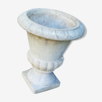 Vase Médicis blanc en pierre reconstituée