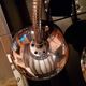 Large chrome lamp of the 70s 3 arm office architect