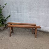 Pair of solid oak benches
