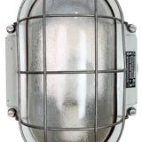 Industrial Cast Aluminium Wall Light with Frosted Glass, 1970s